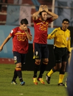 21 febrero(ANF).- Bol�var pierde 3 a 1 contra Uni�n Espa�ola. Foto: Soyelgas