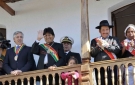 Evo concluye semana de conmemoraci�n en Sucre con fugaz presencia en desfile