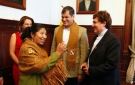 Rafael Correa recibi� en Quito a la hermana de Evo 