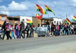 Marcha del Conisur llega a El Alto y el lunes ingresar� a La Paz
