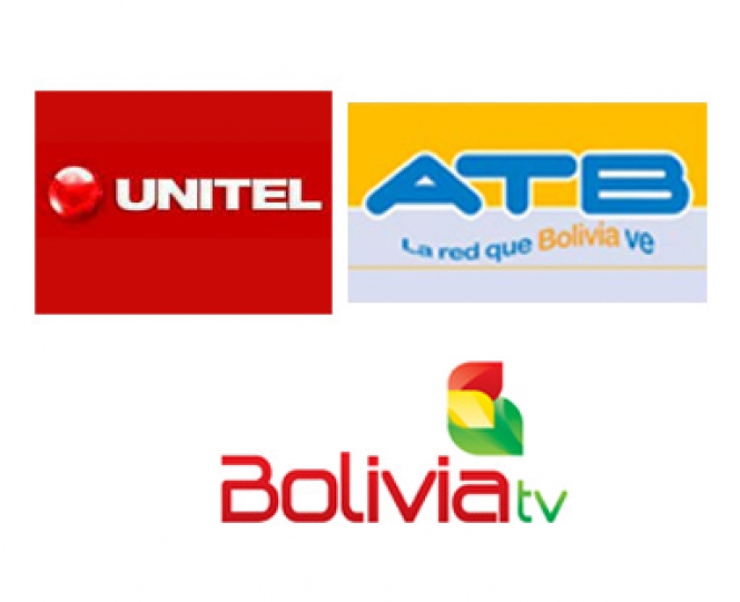 Los logos de las tres redes televisivas/ Foto ANF