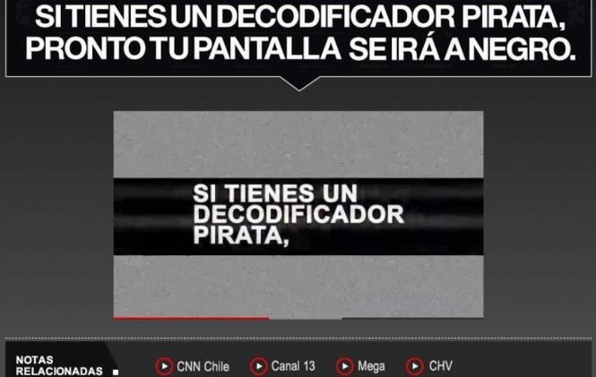 La totalidad de las señales satelitales de canalñes de televisión se fue a