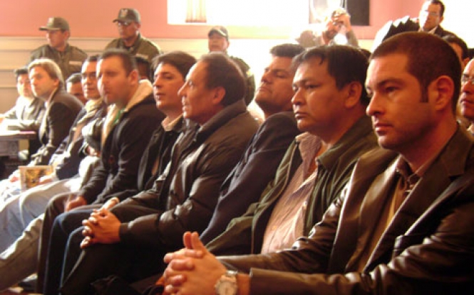 Audiencia de los acusados de Terrorismo en la ciudad de La Paz. Foto: Arch.