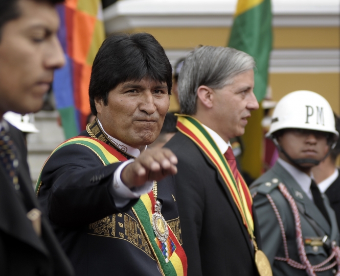 El presidente Evo Morales junto a Álvaro García Linera/ Foto archivo