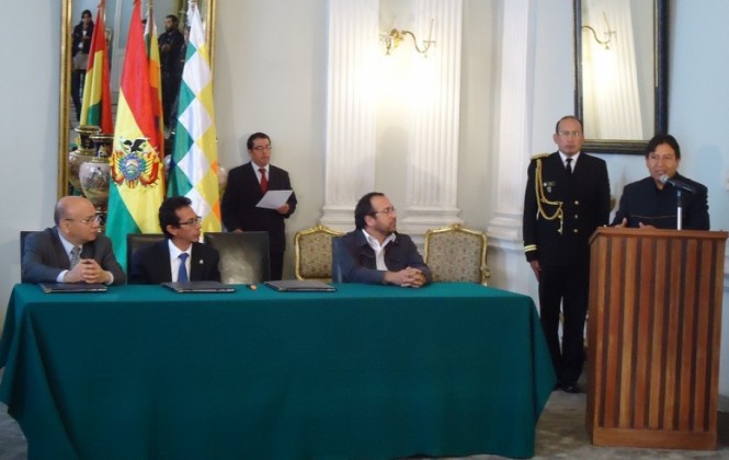 El acuerdo prevé la facilitación de servicios para los medios televisivos internacionales que llegarán para esa fecha. Foto: ENTEL.
