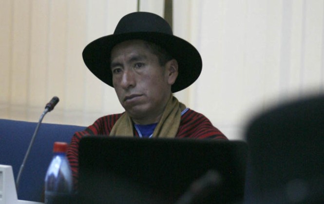 El magistrado Gualberto Cusi ante la Comisión de Justicia Plural/ Foto archivo ANF.
