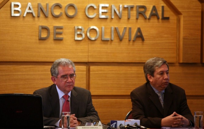 El Presidente del BCB (izq) y el Asesor Principal (der). (Foto: ANF)