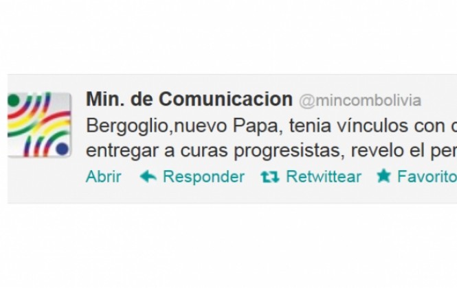 La publicación de Twitter del Ministerio de Comunicación. Foto: Twitter.com