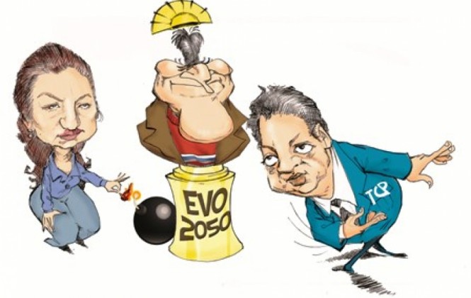 Resultado de imagen para Caricaturas de la reelección de Evo