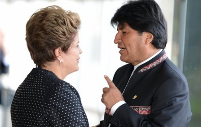 La presidenta de Brasil, Dilma Rousseff y su homólogo Evo Morales/ Foto archivo