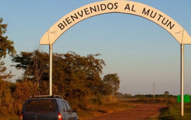 El ingreso al cerro del Mutún. Foto: ANF