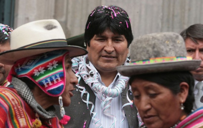 El presidente Evo Morales en un festejo. Foto: ANF