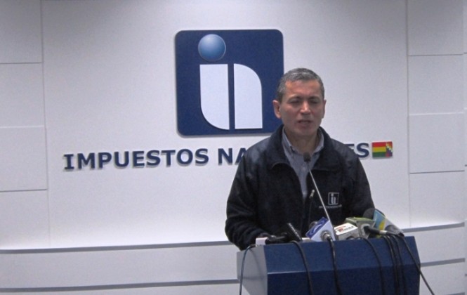 El presidente del Servicio de Impuestos Nacionales (SIN), Erick Ariñez. Foto: ANF