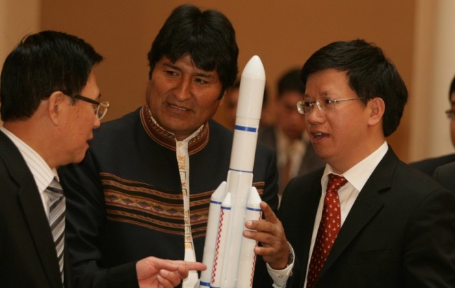 Evo Morales participará el lanzamiento del satélite en China./Foto Archivo ANF.