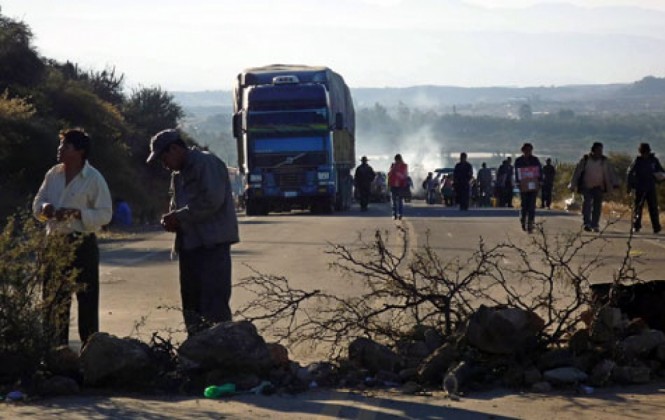 Un bloqueo en el oriente del país. Foto: Arch.
