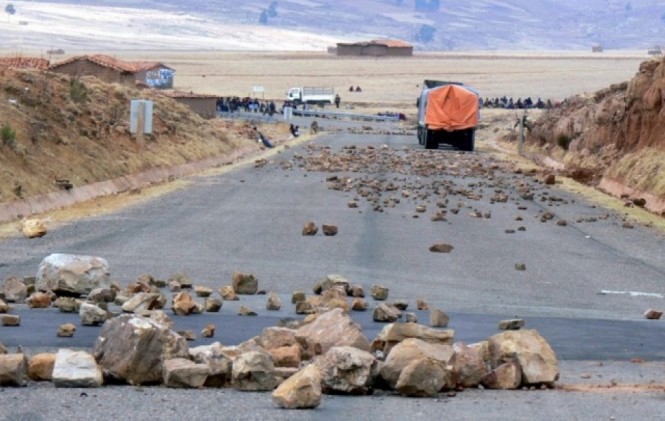 El bloqueo de caminos/Foto archivo ANF.