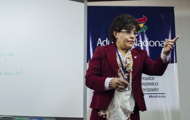 La presidenta de la Aduana Nacional Marlene Ardaya / Foto ANF