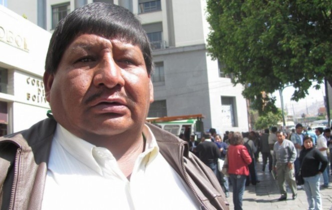 Vitaliano Mamani, Dirigente de la Confederación de Fabriles/ Foto: ANF.