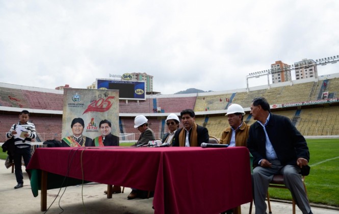 Reinauguración del estadio Hernando Siles. Foto: ANF.