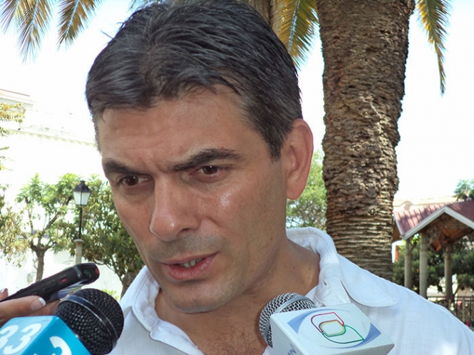 Rodrigo Paz Pereira, candidato de la agrupación UNIR en Tarija. Foto: Diario Nuevo Sur.