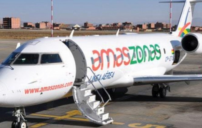 Una de las aeronaves de la empresa Amaszonas/ Foto archiv