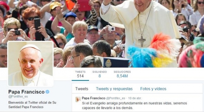 Captura cuenta de Twitter del Papa Francisco.  Foto ANF