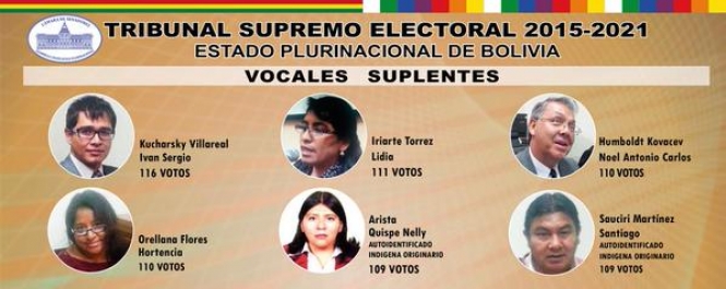 Vocales suplentes del TSE. Foto: senado.bo