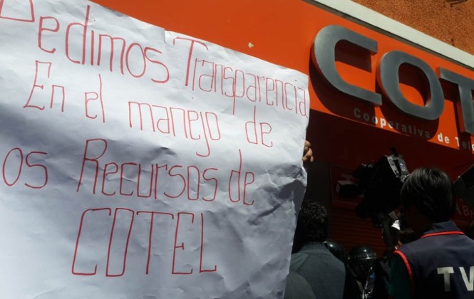 La protesta que se generó el pasado martes en inmediaciones de Cotel. Foto: ANF.