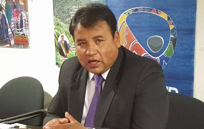 El presidente interino de la Federación Boliviana de Fútbol (FBF), Marco Ortega.      Foto:ANF