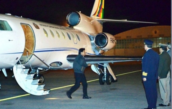 Evo Morales en Aeropuerto de Teherán. Foto. ABI
