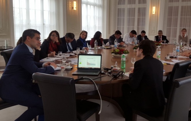 La delegación boliviana durante una sesión en Suiza. Foto: ANF
