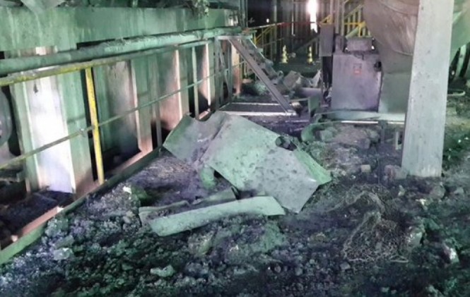 Así quedó la planta de Karachipampa tras la explosión del horno Kivcet. Foto: ATB.