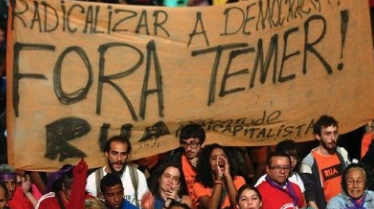 Protestas en Brasil contra Temer.