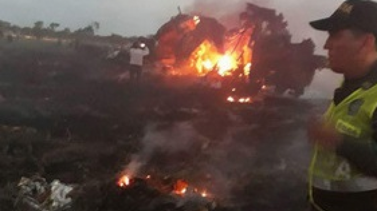 Captura de pantalla de un video tomado tras el accidente.