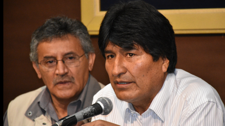 El presidente Morales expresa sus deseos de Año Nuevo.Foto: ANF