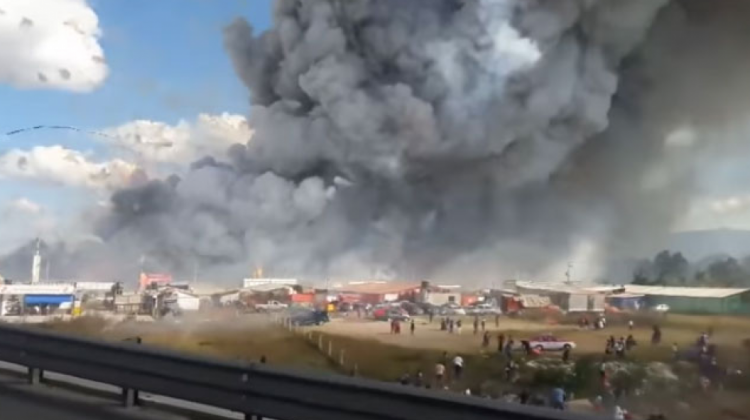 La explosión de gran magnitud en Tultepec.
