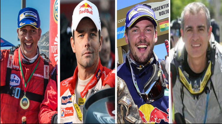 Martín Van den Brink, Sébastien Loeb, Toby Price y Pablo Copetti.