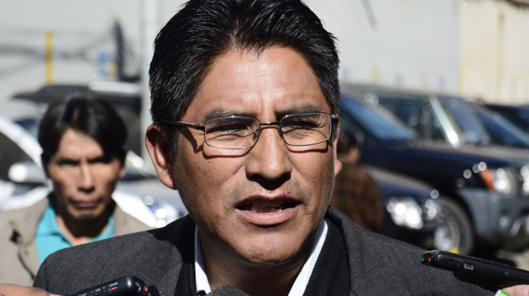 El gobernador de La Paz, Félix Patzi.