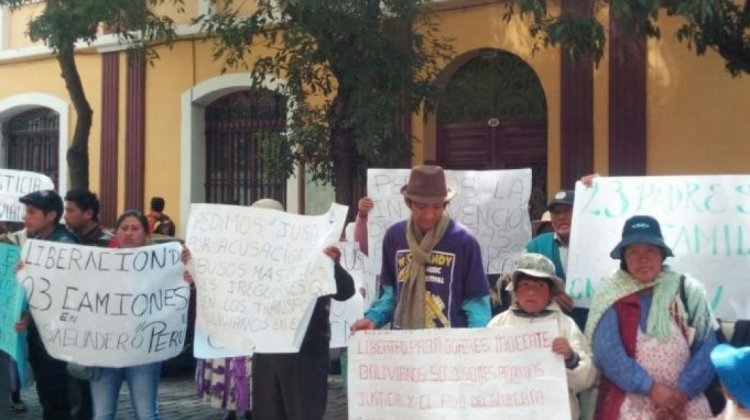 Protestas de diciembre que pedían la liberación de los trasportistas . Archivo/ANF