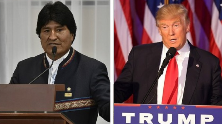 Evo Morales y Donald Trump.