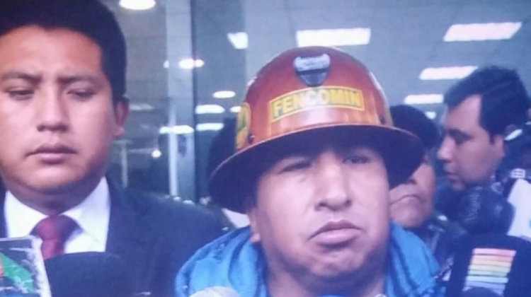 Dirigente minero Josué Caricari Quecaña . Foto: ANF