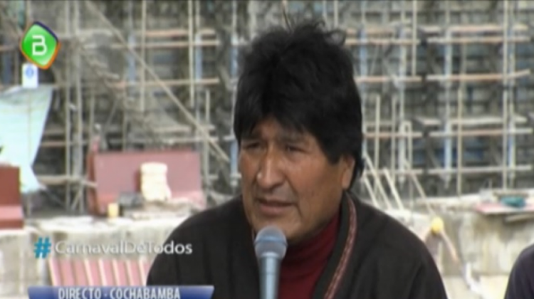 Presidente Evo Morales . Foto: Captura BTV