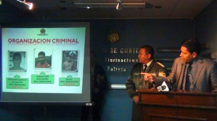 Las autoridades la pasada semana cuando presentaron a la presunta organización criminal. Foto: Archivo