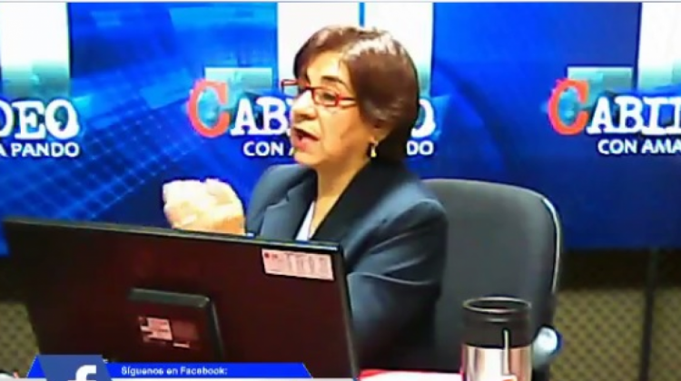 Periodista Amalia Pando . Foto: Captura de pantalla de "Cabildeo"