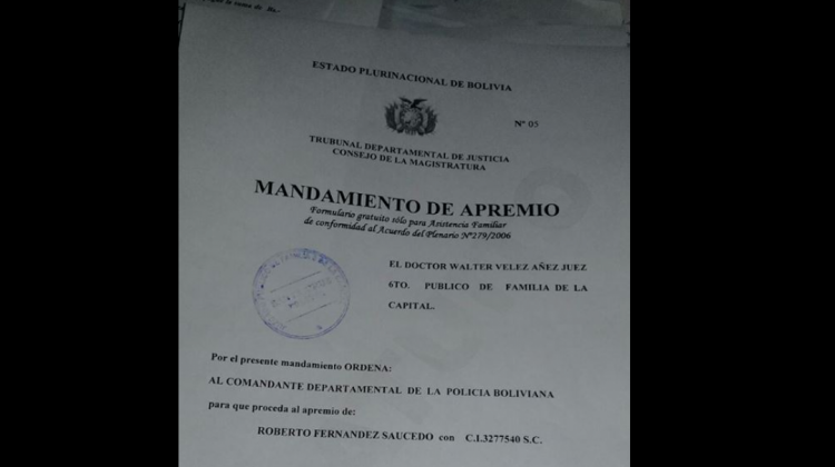 Mandamiento de apremio por asistencia familiar devengada.