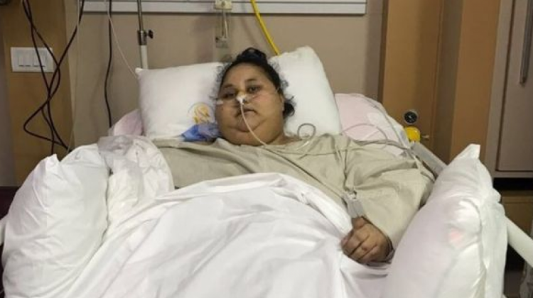 Una foto de  Eman Ahmed Abd ElAhmed Abd en el hospital Saifee de Bombay (India).  Foto: BBC