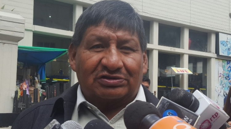 Dirigente de la Central Obrera Boliviana, Vitaliano Mamani . Foto: ANF