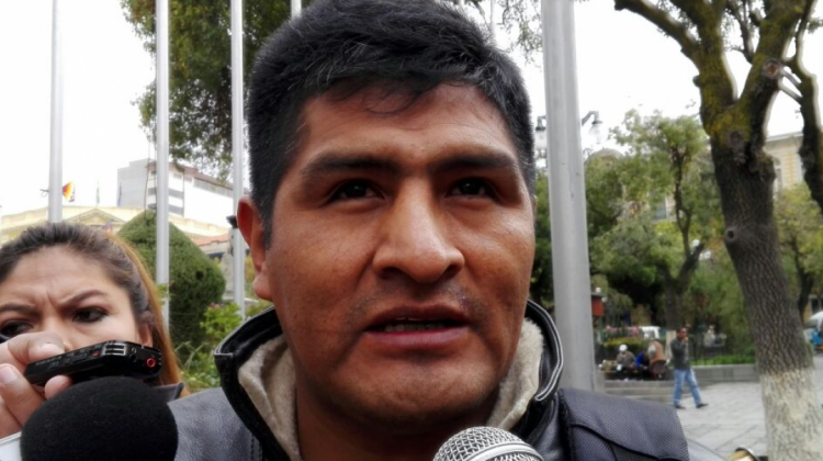 El máximo dirigente de los trabajadores de Bolivia, Guido Mitma. Foto: ANF
