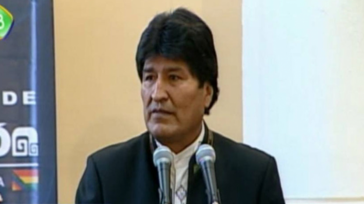 Presidente Evo Morales . Foto: BTV