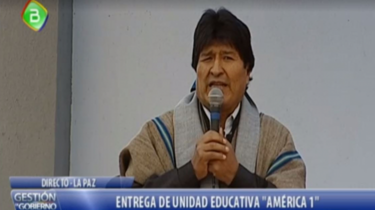 Presidente Evo Morales . Foto: BTV